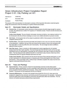 City Lot 21 Project Completion Report (PDF)