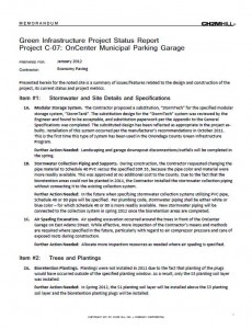 OnCenter Municipal Garage Project Status Report (PDF)