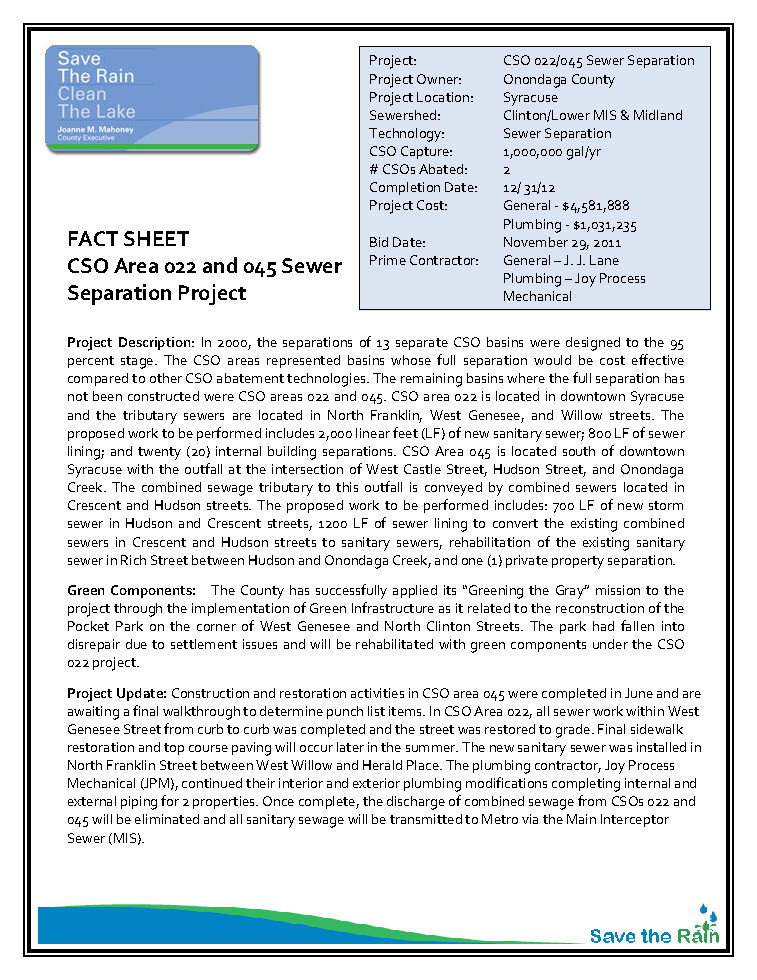 CSO 022-045 Fact Sheet (PDF)