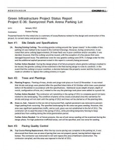 Sunnycrest Arena Project Status Report (PDF)