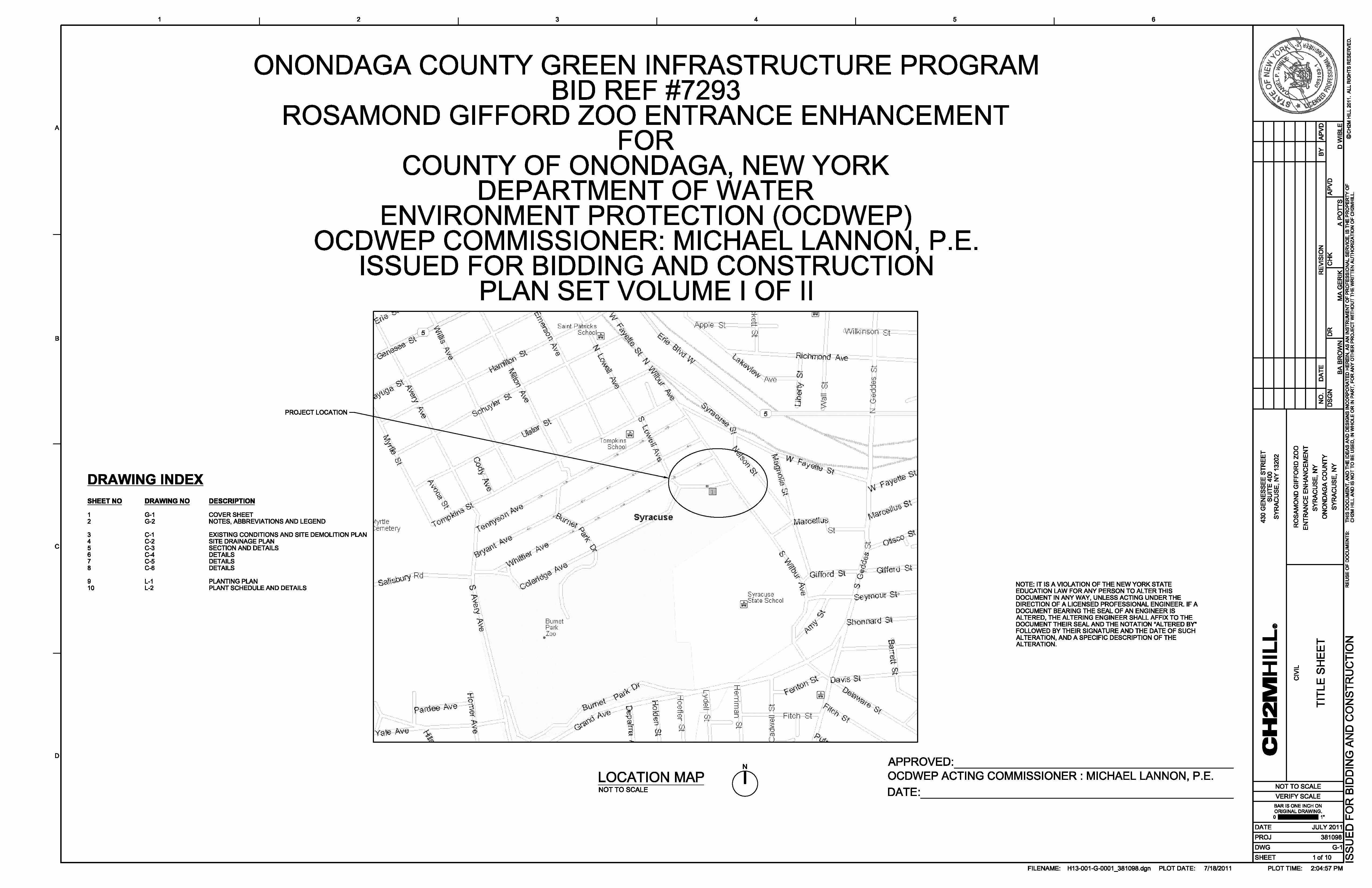 Wilbur Ave Zoo Entrance Project Plans (PDF)