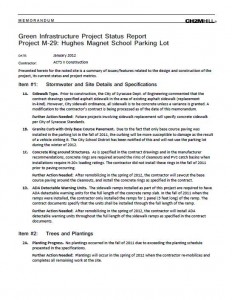 SCSD Hughes Magnet School Project Status Report (PDF)