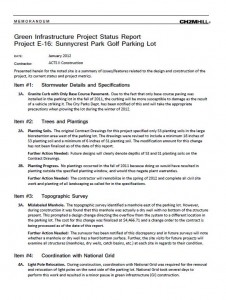 Sunnycrest Golf Project Status Report (PDF)