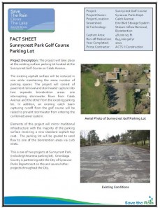 Sunnycrest Golf Course Parking Lot Fact Sheet (PDF)