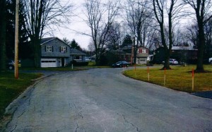 Town of Clay, Bayberry Subdivision, image before green infrastructure installation