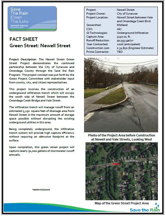 Newell Street Fact Sheet