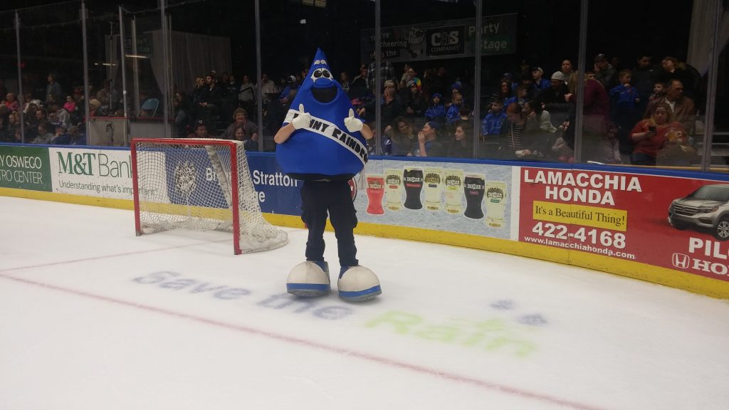 Ronny Raindrop at Syracuse Crunch